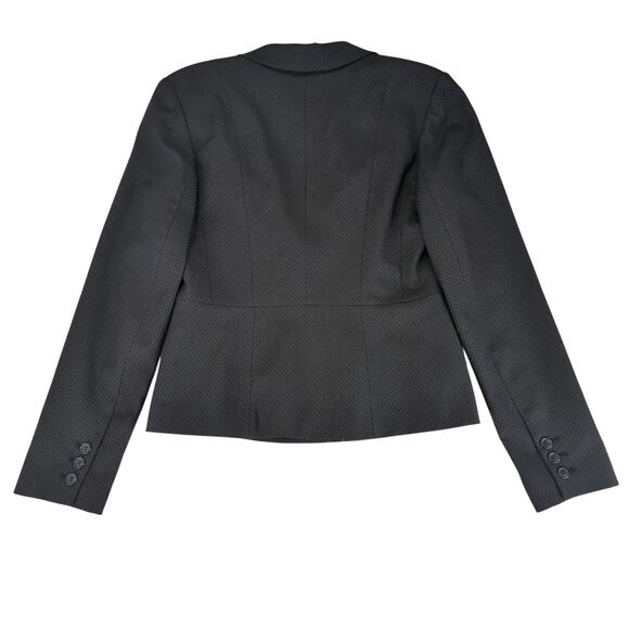 Halogen Blazer Jacket Women's Size 8 Polyester‎ Blend Lined Black Gray - Picture 2 of 10